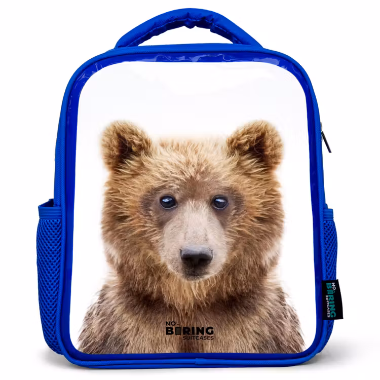 Bennie Beer Kinderrugzak - Blauw middel -3d