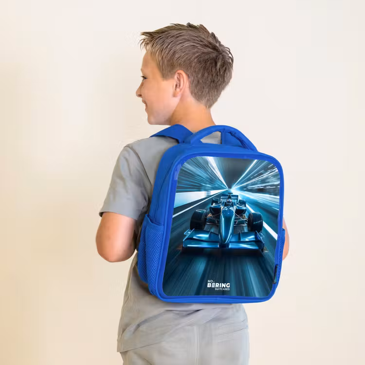 Blazing blue Kinderrugzak - Blauw middel -sfeer2