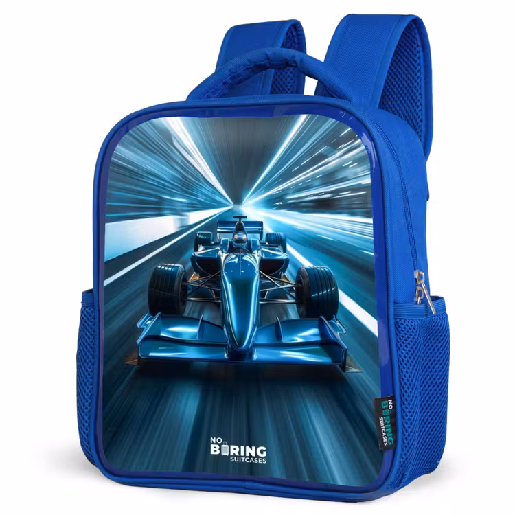 Blazing blue Kinderrugzak - Blauw middel -schuin