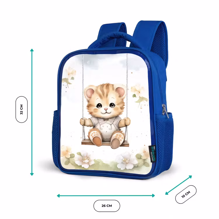 Beer - Baby - Dier - Kinderen Kinderrugzak - Blauw middel -productfoto_formaten