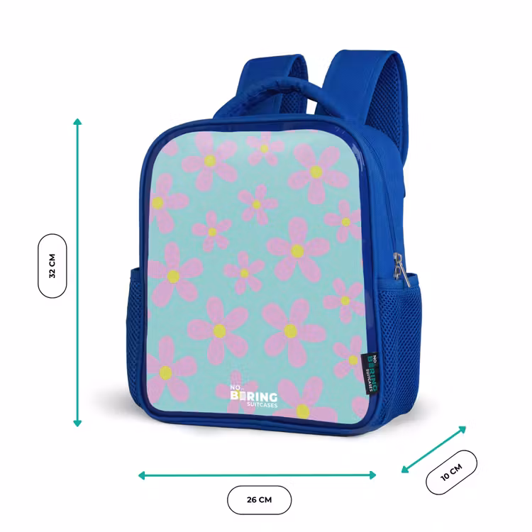 Madeliefjesmania mint Kinderrugzak - Blauw middel -productfoto_formaten