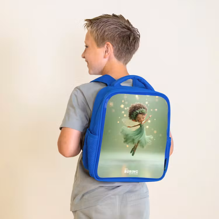 Dansende fee in groen licht Kinderrugzak - Blauw middel -sfeer2