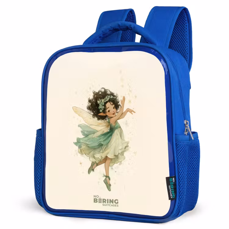 Dansende bosfee Kinderrugzak - Blauw middel -schuin