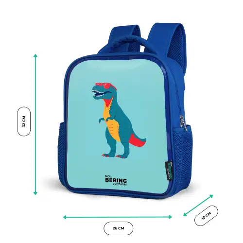 Dino - Dier - Zonnebril Kinderrugzak - Blauw middel -productfoto_formaten