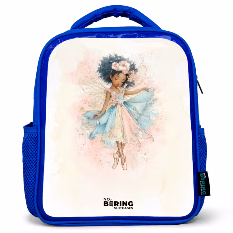 Elf - Ballet - Kleurrijk Kinderrugzak - Blauw middel -3d