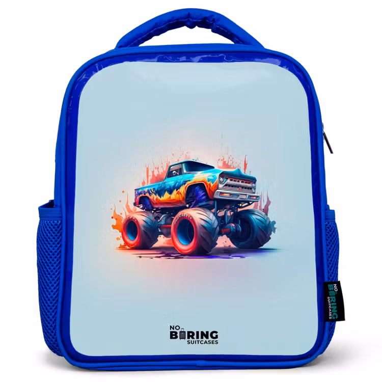 Fierce Wheels Kinderrugzak - Blauw middel -3d
