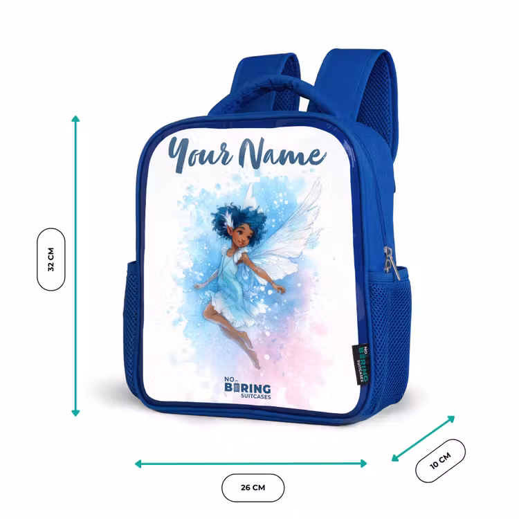 Vliegende fee in blauwe tinten Kinderrugzak - Blauw middel -productfoto_formaten