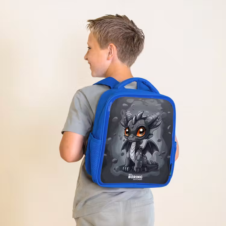 Gino grijsstaart Kinderrugzak - Blauw middel -sfeer2