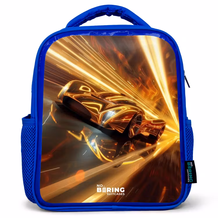 Goldrush Kinderrugzak - Blauw middel -3d