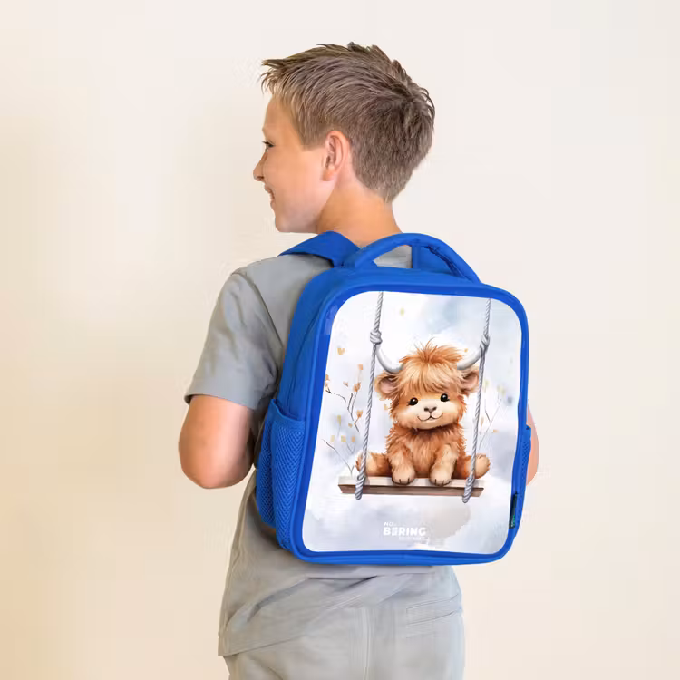Hennie hooglander Kinderrugzak - Blauw middel -sfeer2