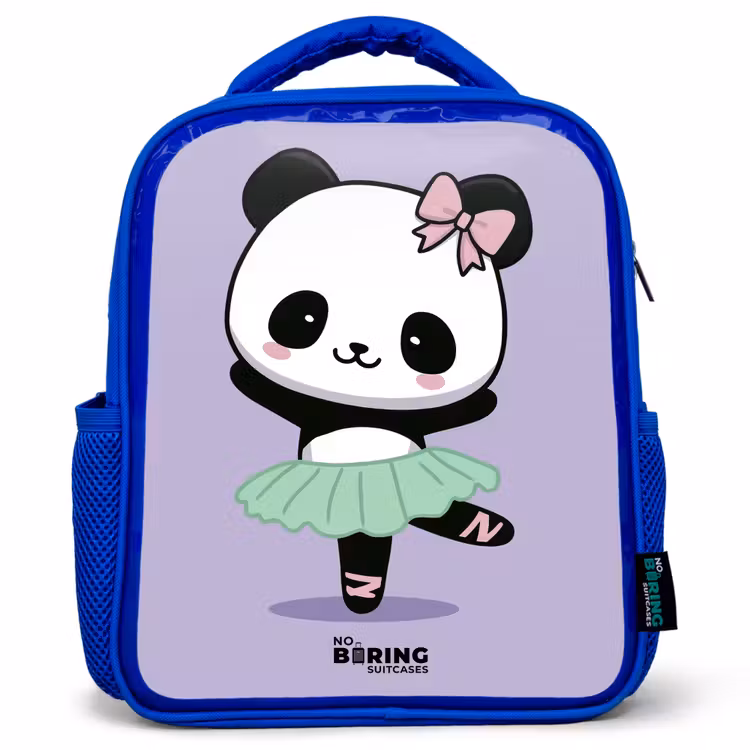 Kawai - Ballet - Panda Kinderrugzak - Blauw middel -3d
