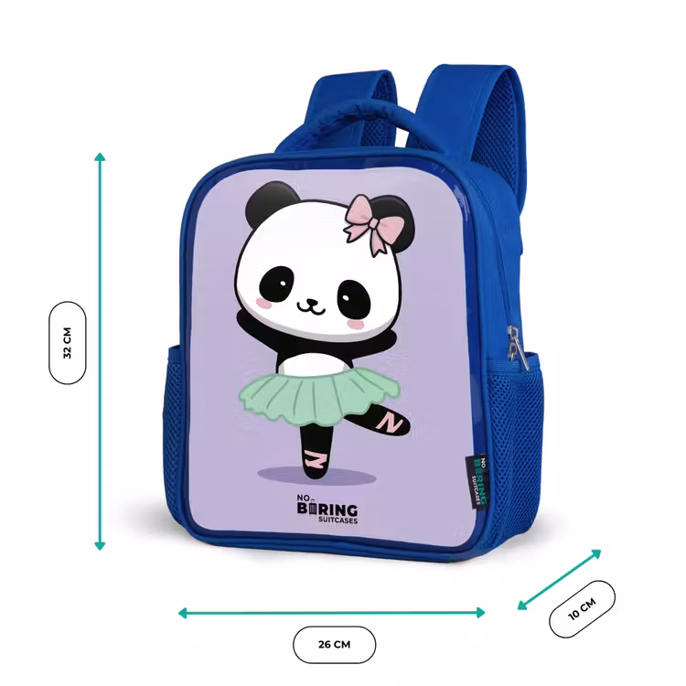 Kawai - Ballet - Panda Kinderrugzak - Blauw middel -productfoto_formaten