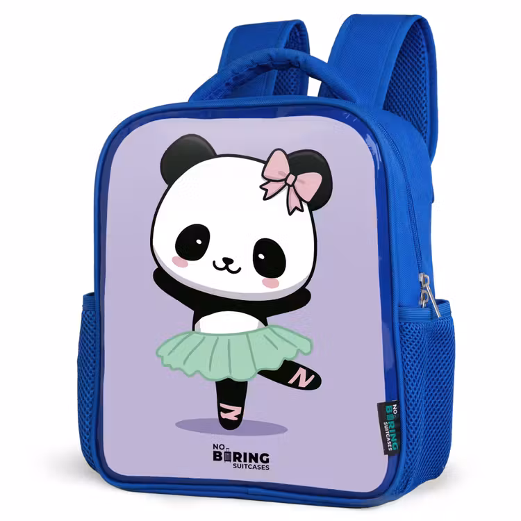 Kawai - Ballet - Panda Kinderrugzak - Blauw middel -schuin