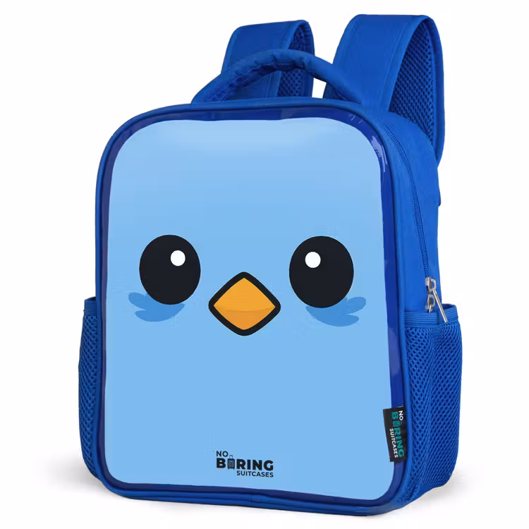 Kawai - Vogel - Blauw Kinderrugzak - Blauw middel -schuin