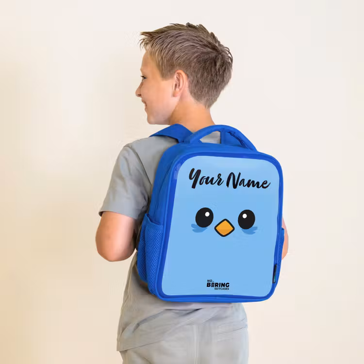 Kawai - Vogel - Blauw Kinderrugzak - Blauw middel -sfeer2