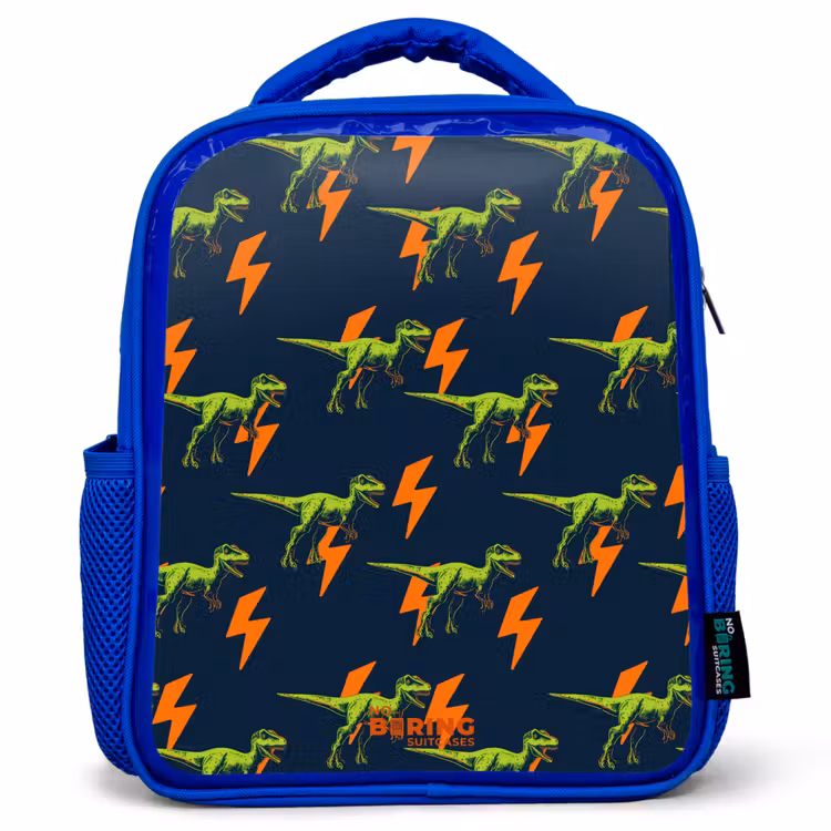 Bliksemsnelle raptors Kinderrugzak - Blauw middel -3d