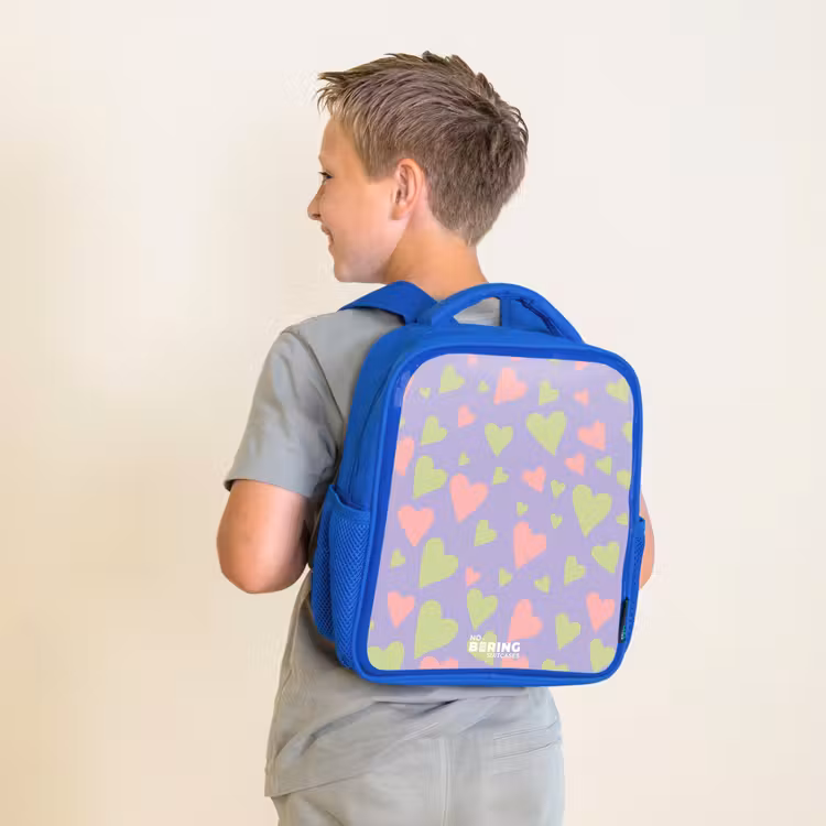 Lovely lila Kinderrugzak - Blauw middel -sfeer2