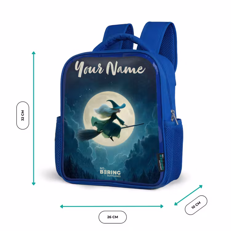Nachtelijke Vlucht over het Woud Kinderrugzak - Blauw middel -productfoto_formaten