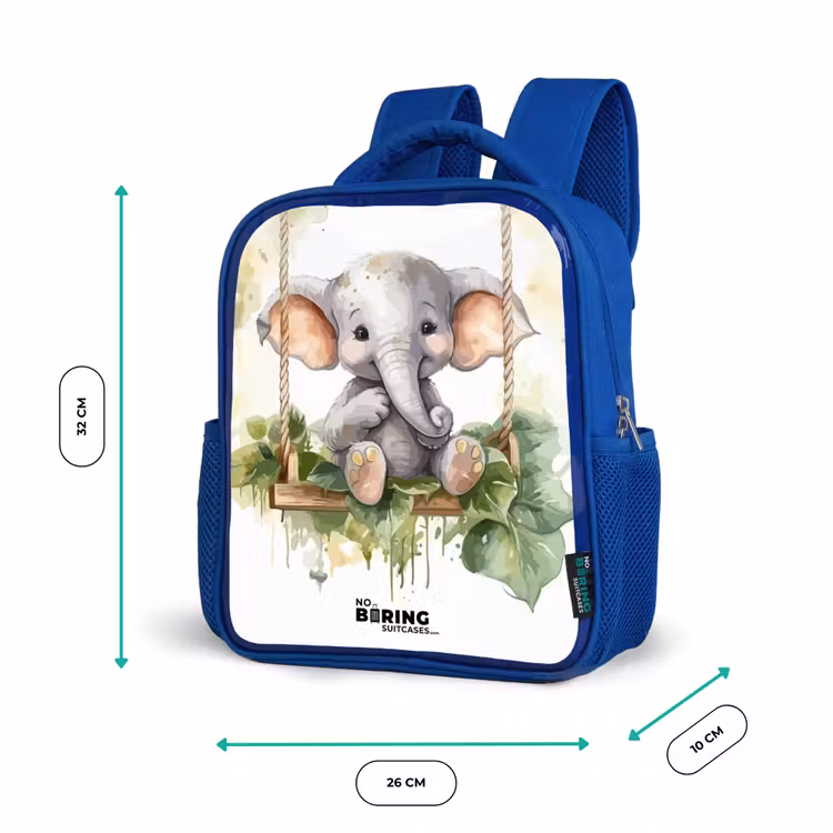Onno olifant Kinderrugzak - Blauw middel -productfoto_formaten