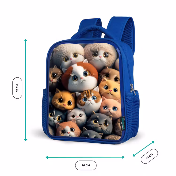 Oranje Katjes Kinderrugzak - Blauw middel -productfoto_formaten