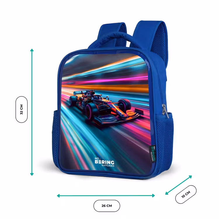 Spectrum speedster Kinderrugzak - Blauw middel -productfoto_formaten