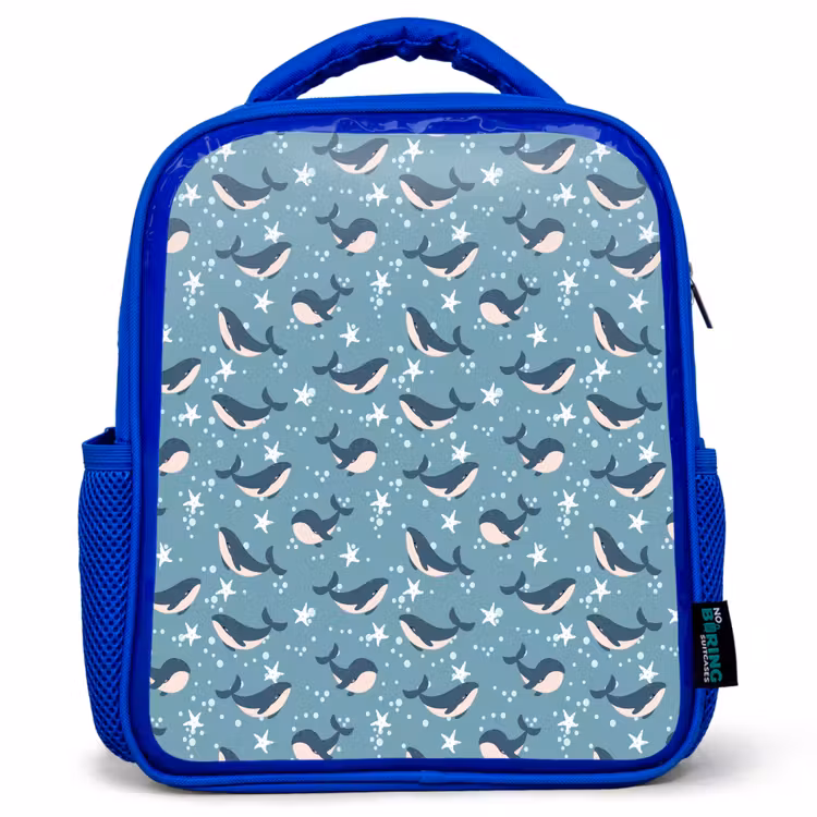 Klein - Oceaan - Walvis - Zeester Kinderrugzak - Blauw middel 862 -3d