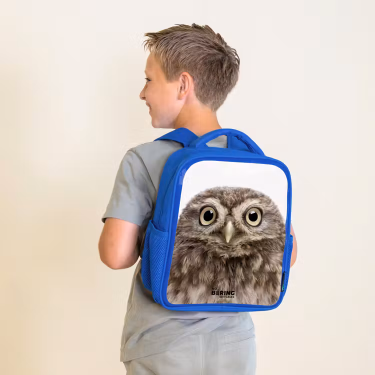 Ulke Uil Kinderrugzak - Blauw middel -sfeer2