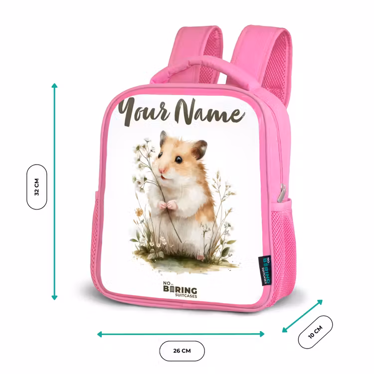 Dier - Natuur - Hamster Kinderrugzak - Roze middel -productfoto_formaten