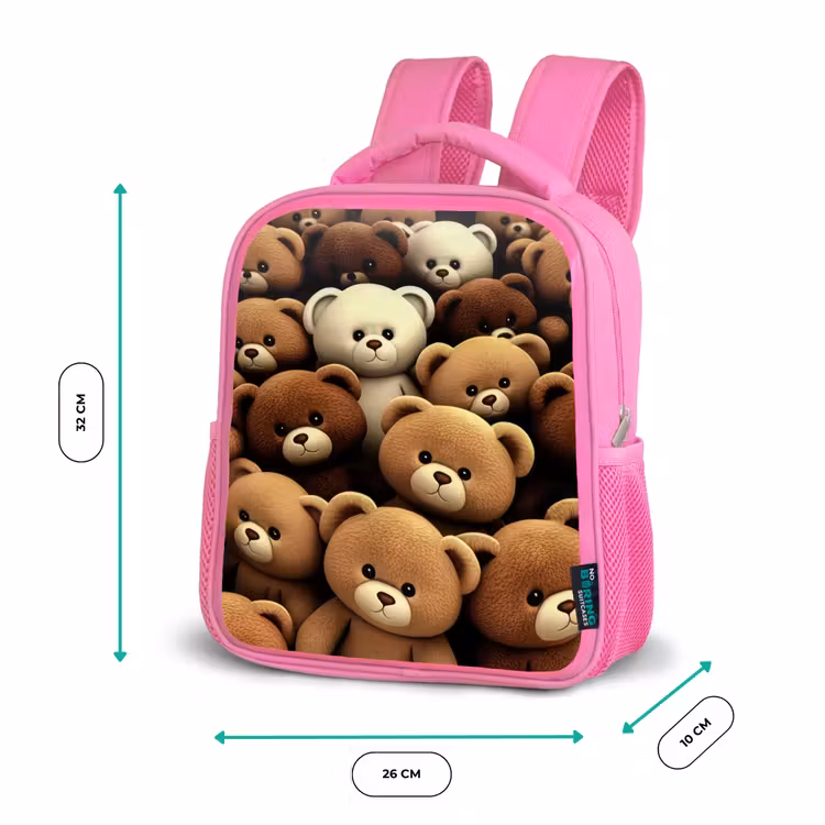 Beregezellig Kinderrugzak - Roze middel -productfoto_formaten