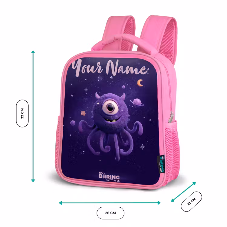 Kosmisch tentakelmonster Kinderrugzak - Roze middel -productfoto_formaten