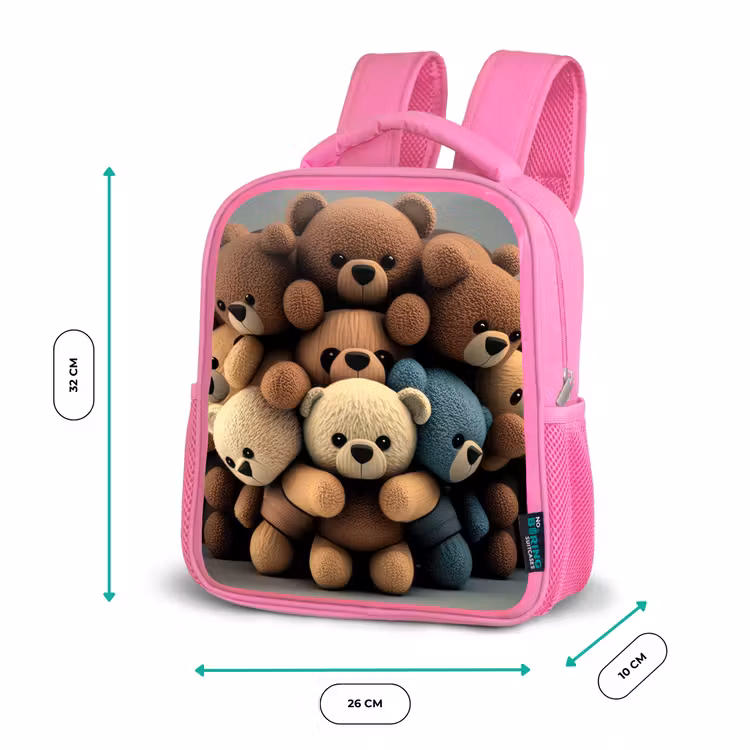 Knuffelberen Kinderrugzak - Roze middel -productfoto_formaten