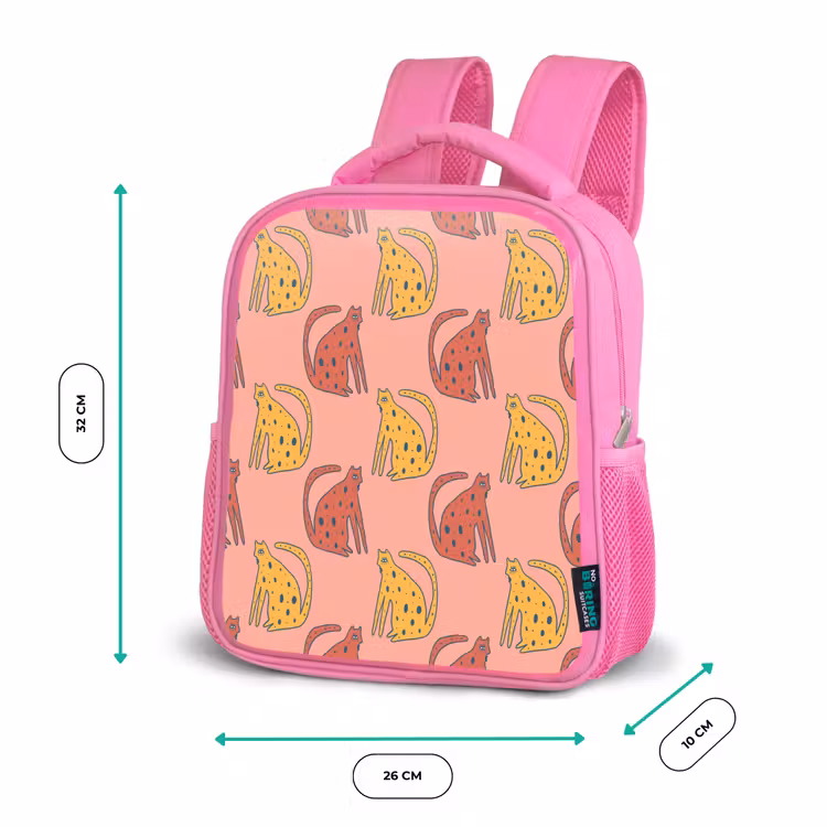 Gestipt - Katten - Zalmroze Kinderrugzak - Roze middel 863 -productfoto_formaten