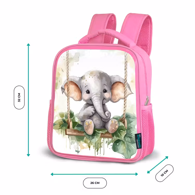 Olifant - Dier - Kinderen - Jungle Kinderrugzak - Roze middel -productfoto_formaten