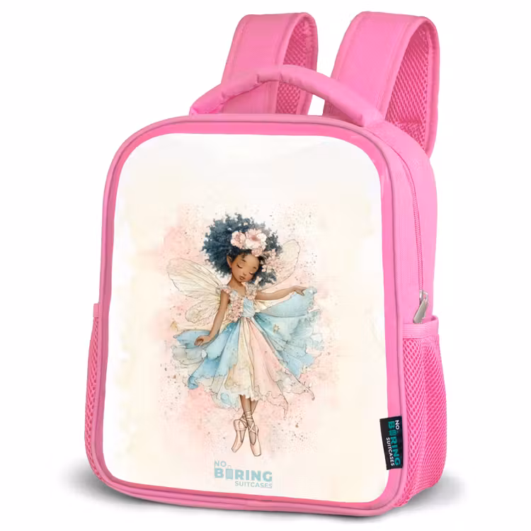 Elf - Ballet - Kleurrijk Kinderrugzak - Roze middel -schuin