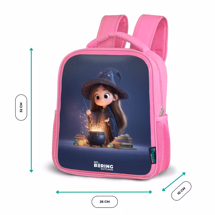 Betoverend meisje met ketel Kinderrugzak - Roze middel -productfoto_formaten
