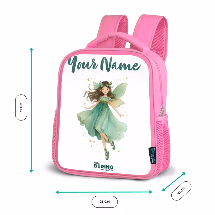 Zwevende groene elf Kinderrugzak - Roze middel -productfoto_formaten