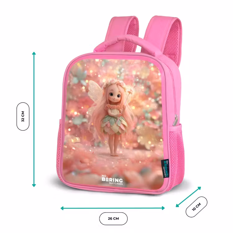 Bloemenfee in roze sprookjeswereld Kinderrugzak - Roze middel -productfoto_formaten