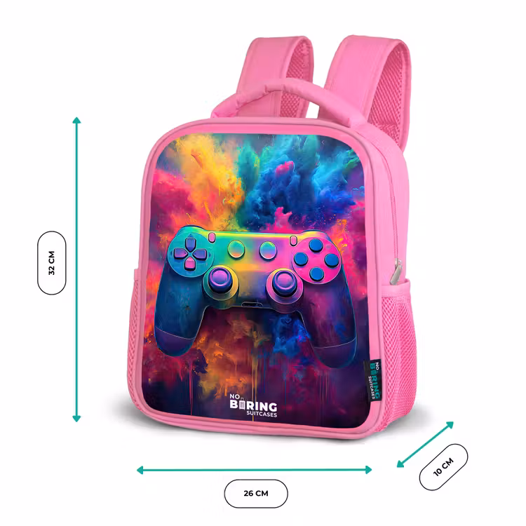 Game - Controller - Kleurrijk - Explosie Kinderrugzak - Roze middel -productfoto_formaten