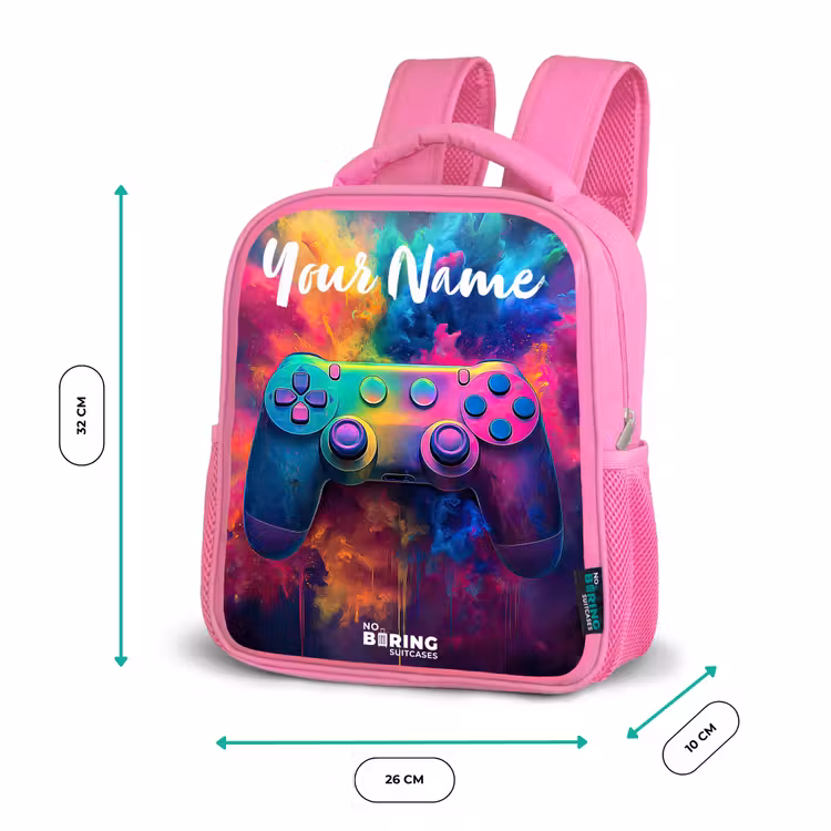 Game - Controller - Kleurrijk - Explosie Kinderrugzak - Roze middel -productfoto_formaten