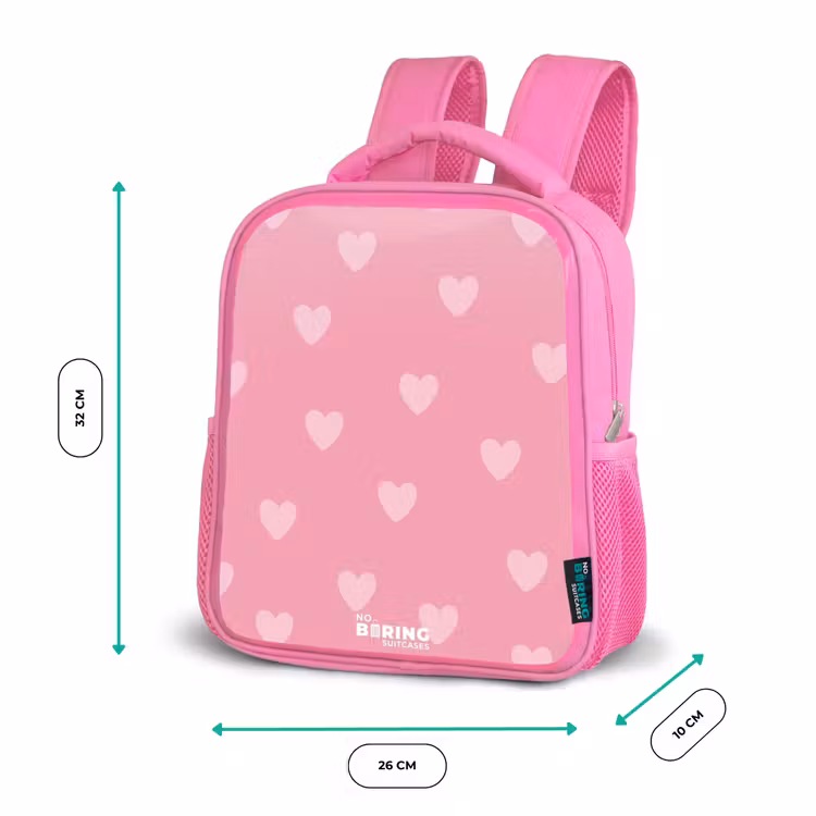 Hartjesritme Kinderrugzak - Roze middel -productfoto_formaten