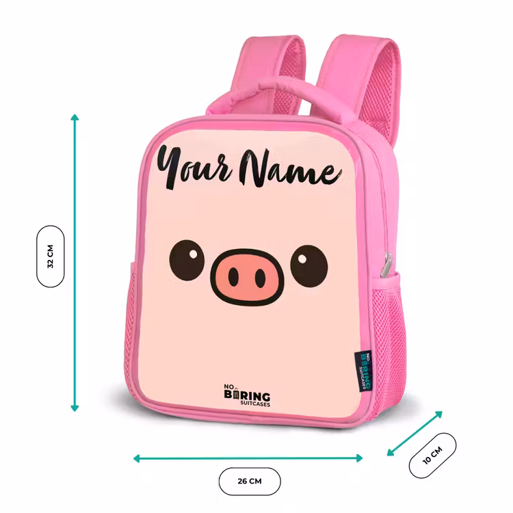 Kawai - Varken - Roze Kinderrugzak - Roze middel -productfoto_formaten