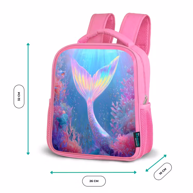 Zeemeerminnenstaart - Koraal - Water Kinderrugzak - Roze middel -productfoto_formaten
