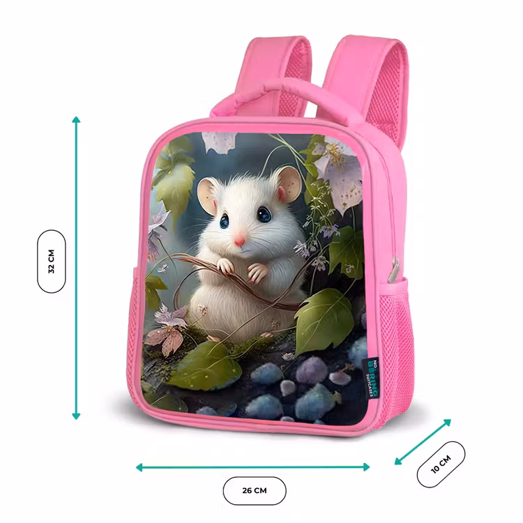 Muffin Muisje Kinderrugzak - Roze middel -productfoto_formaten
