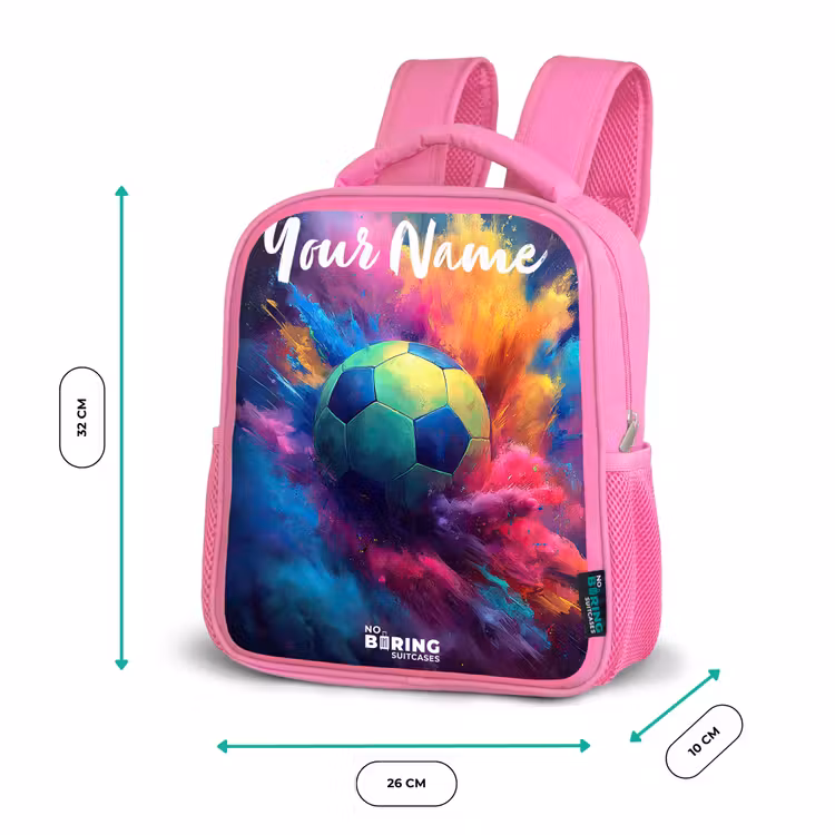Neon - Bal - Kleurrijk Kinderrugzak - Roze middel -productfoto_formaten