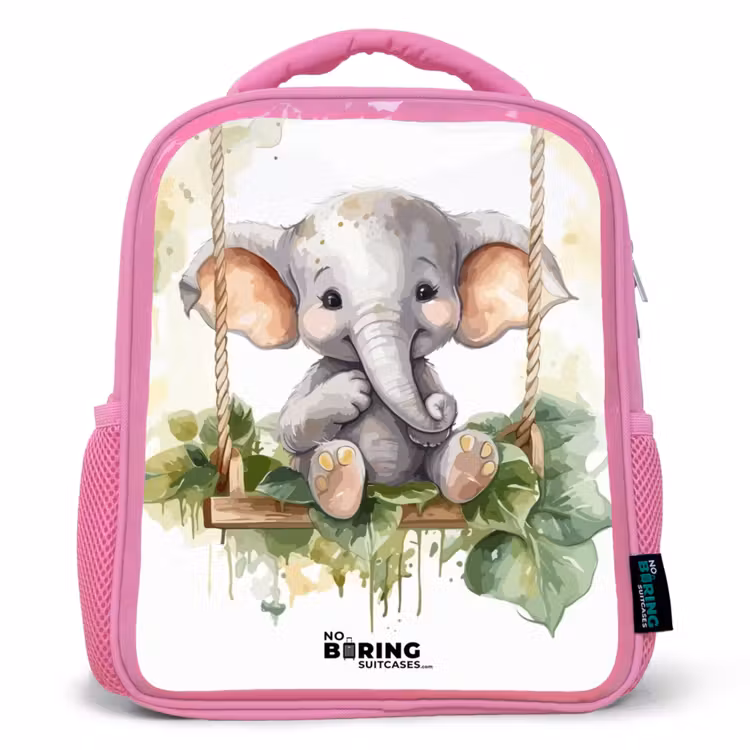 Onno olifant Kinderrugzak - Roze middel -3d