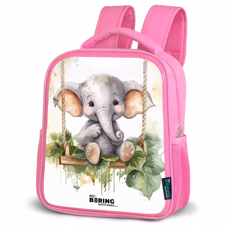 Onno olifant Kinderrugzak - Roze middel -schuin