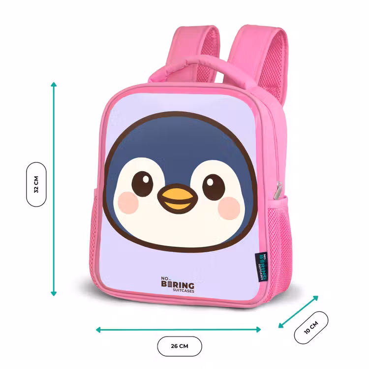 Pinguïn Kinderrugzak - Roze middel -productfoto_formaten