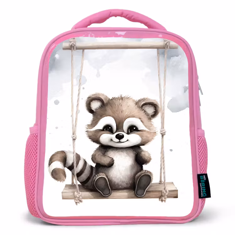 Wasbeer - Dier - Kinderen Kinderrugzak - Roze middel -3d