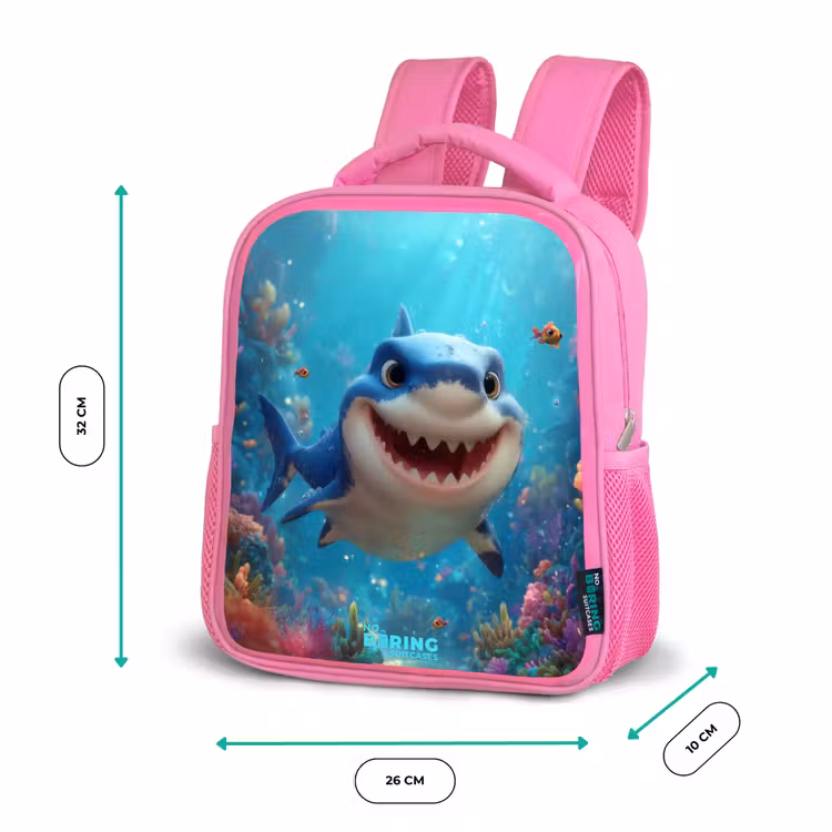 Rif - Koraal - Haai - Dier Kinderrugzak - Roze middel -productfoto_formaten