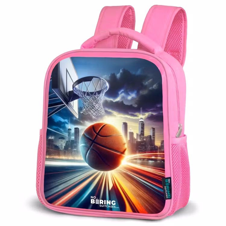 Slam dunk Kinderrugzak - Roze middel -schuin